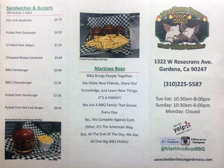 Martinez Boyz BBQ - Gardena, CA menu_pic
