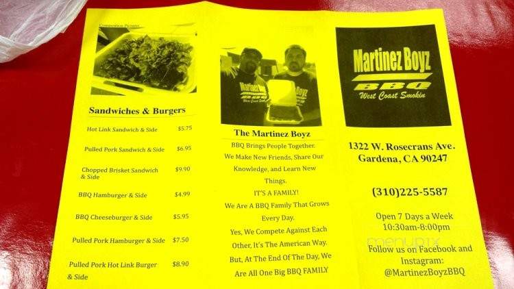 Martinez Boyz BBQ - Gardena, CA menu_pic