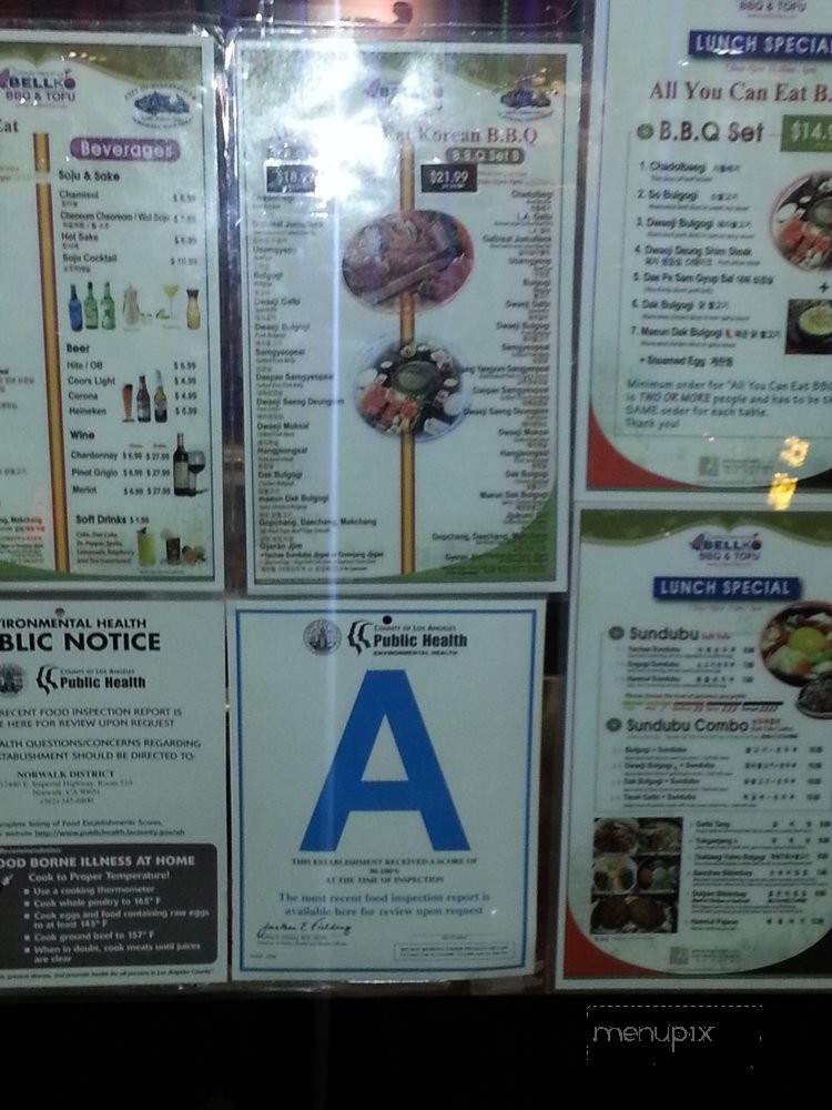 Bellko Korean BBQ - Bellflower, CA menu_pic