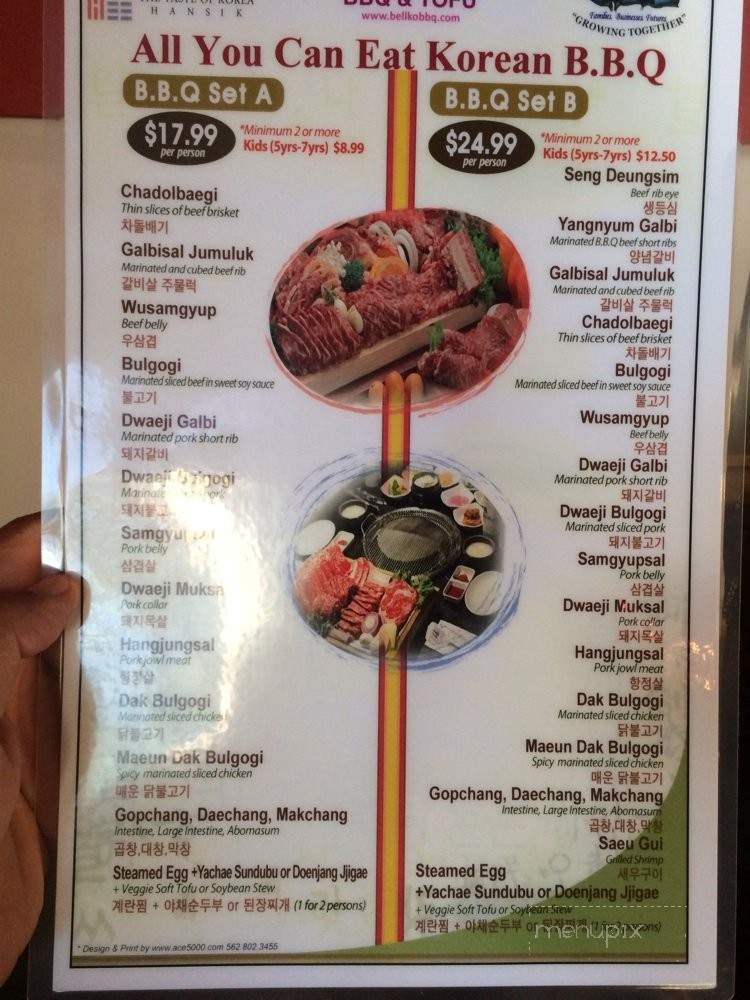 Bellko Korean BBQ - Bellflower, CA menu_pic