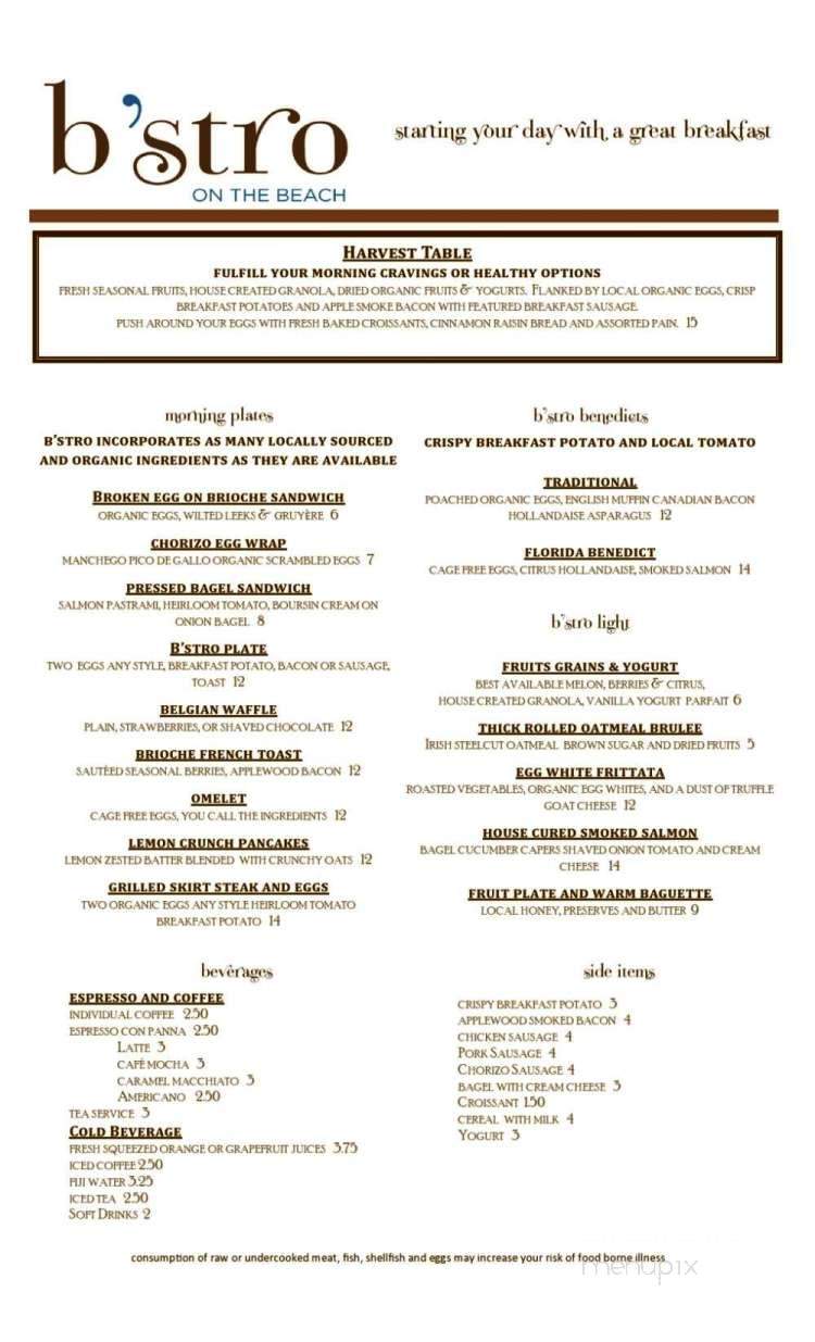 b'stro on the beach - Fort Lauderdale, FL menu_pic