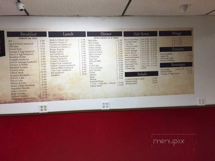 Big Keith And Will's Down Home Cooking - Temple Hills, MD menu_pic