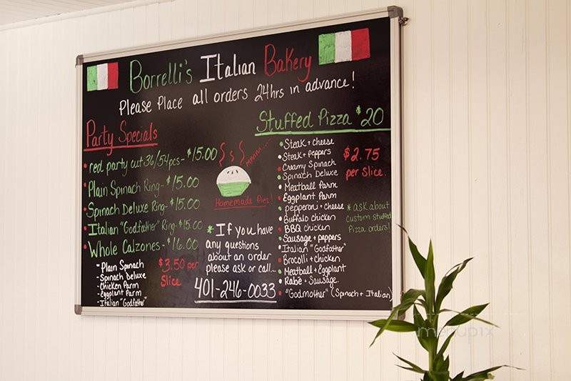 Borrelli's Bakery - Barrington, RI menu_pic