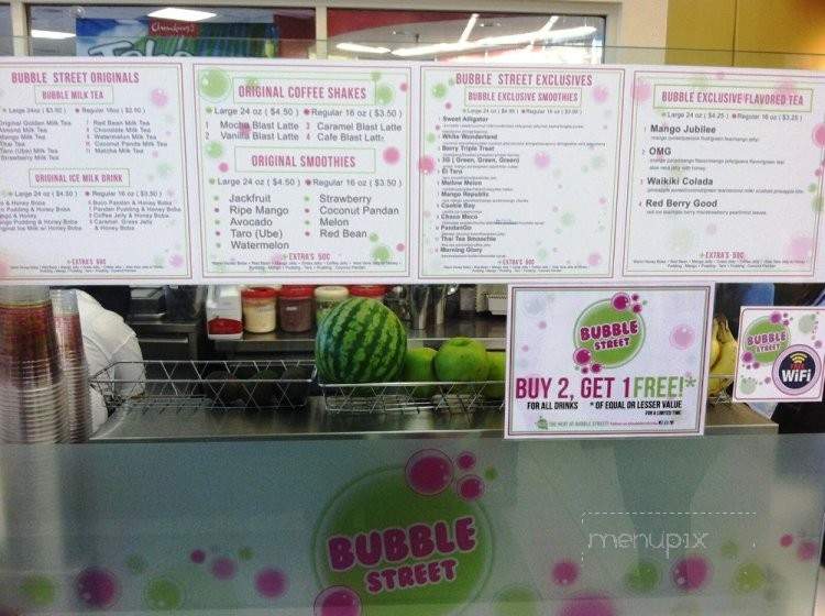 Bubble Street - West Covina, CA menu_pic