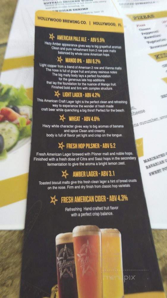 Hollywood brewery com. - Fort Lauderdale, FL menu_pic