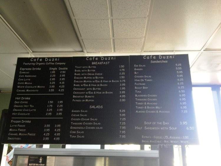Cafe Duzni - Walnut Creek, CA menu_pic