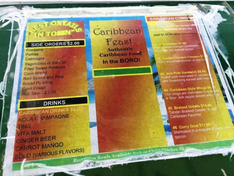 Caribbean Feast - Statesboro, GA menu_pic