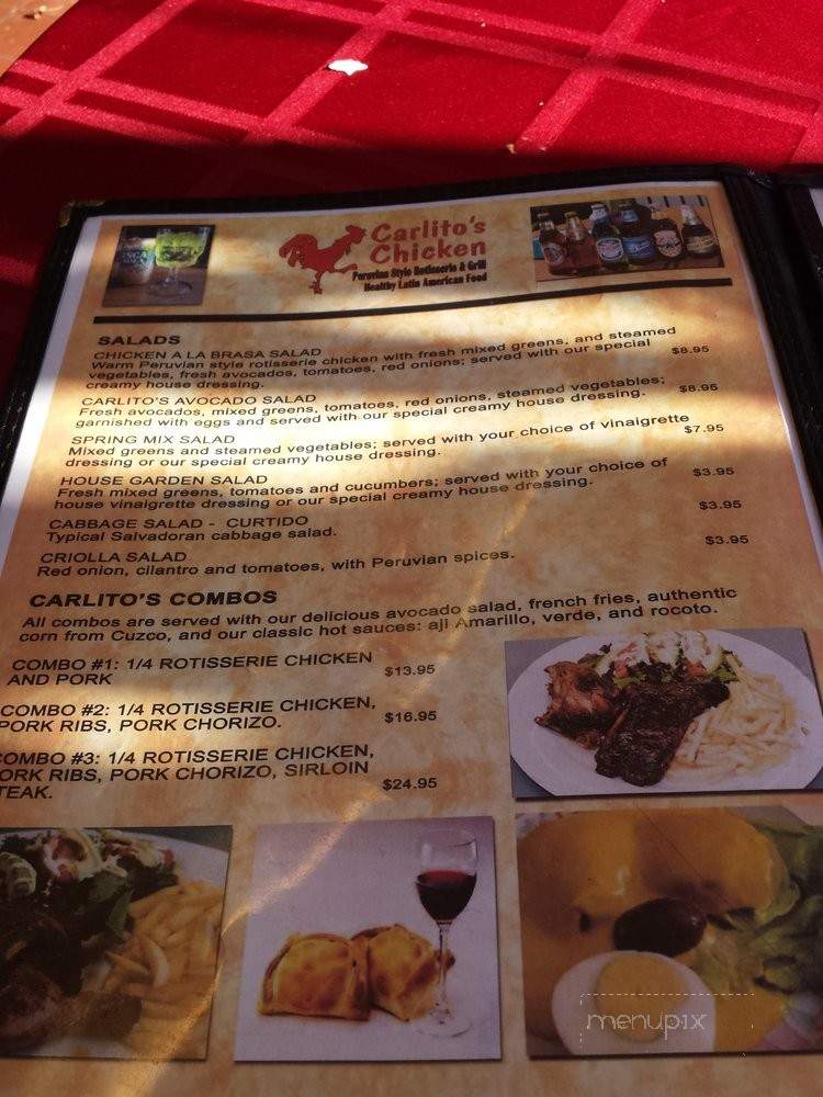 Carlito's Chicken - San Jose, CA menu_pic