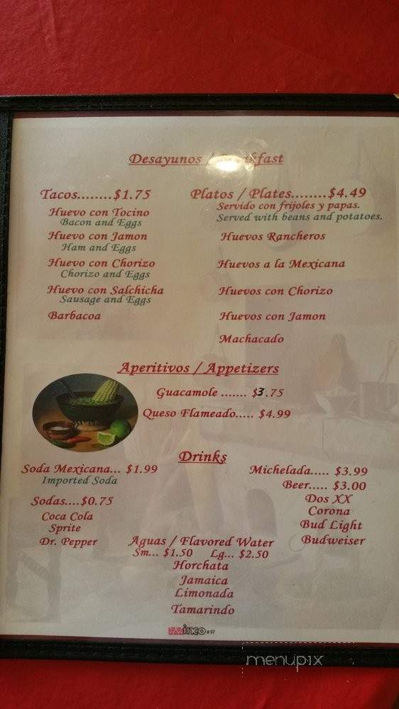 Carolina's Fresh Mexican Kitchen - Tomball, TX menu_pic