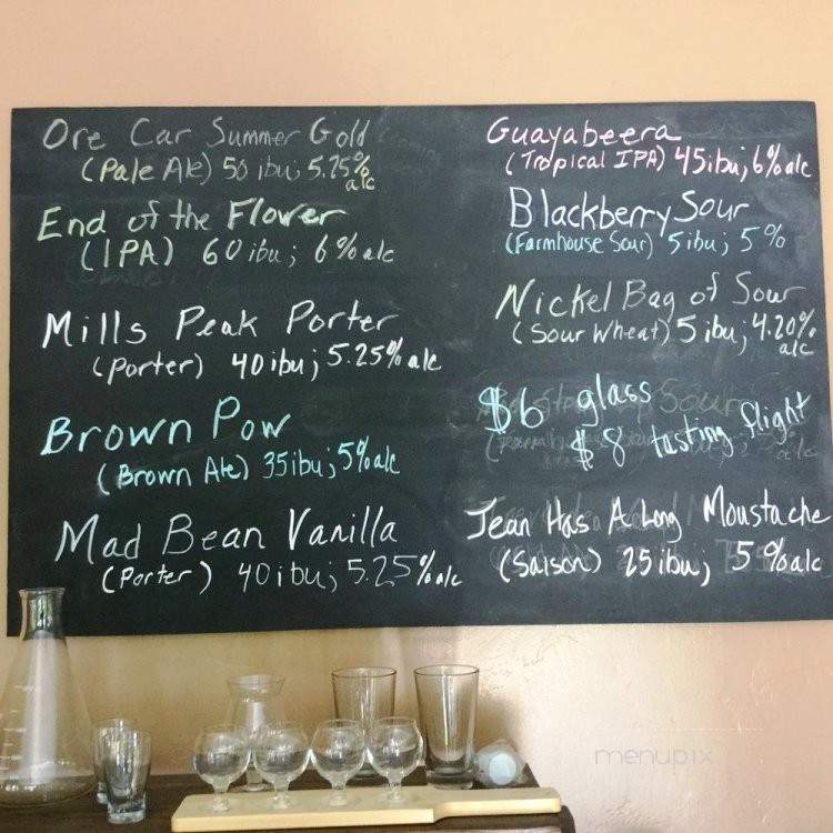 Eureka Peak Brewing Co - Portola, CA menu_pic