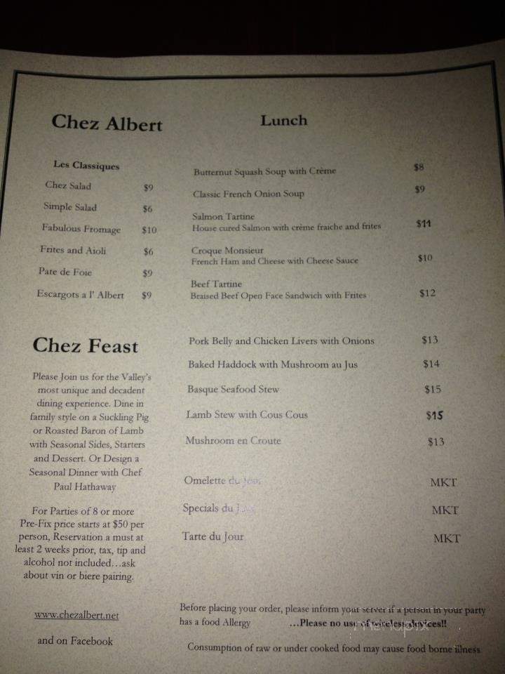 /2100185/Albert-Chez-Restaurant-Amherst-MA - Amherst, MA