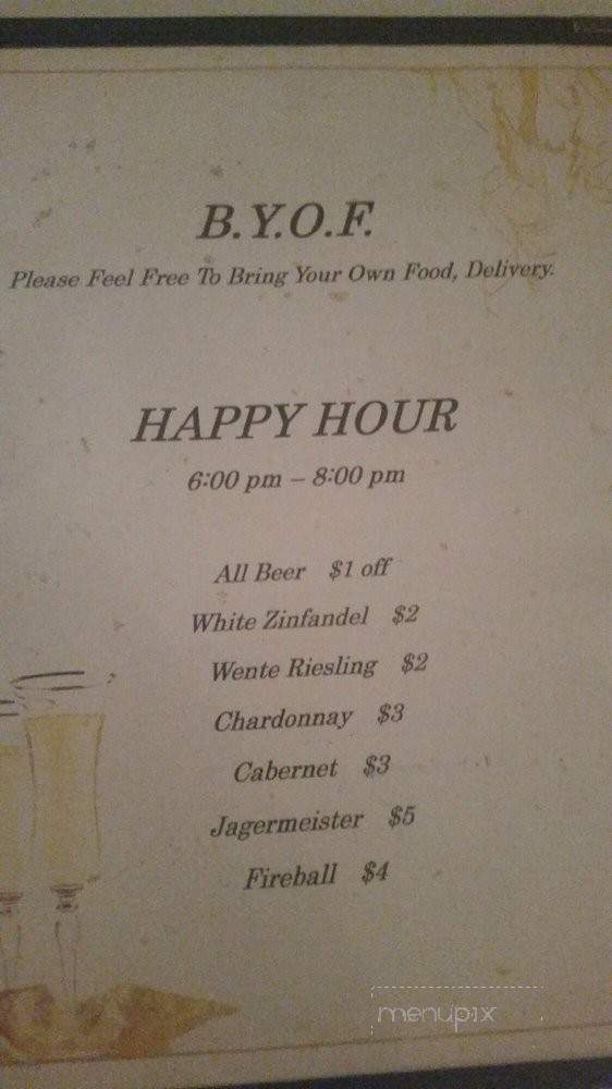 Legend Club - San Diego, CA menu_pic