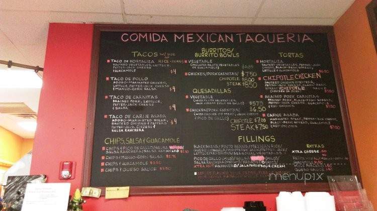 Comida Mexican Taqueria - Salem, MA menu_pic