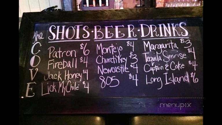 The Cove Cocktail Bar - West Covina, CA menu_pic