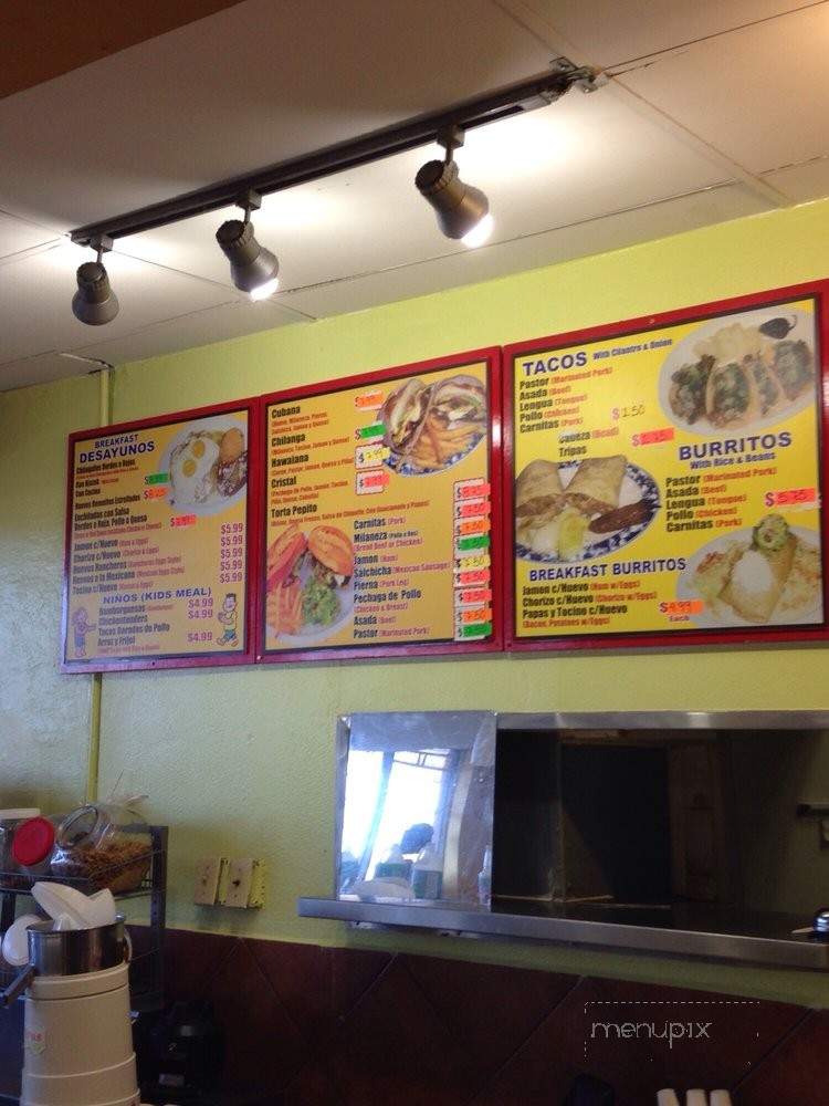 Cristal's Bakery & Mexican Food - Glendale, AZ menu_pic