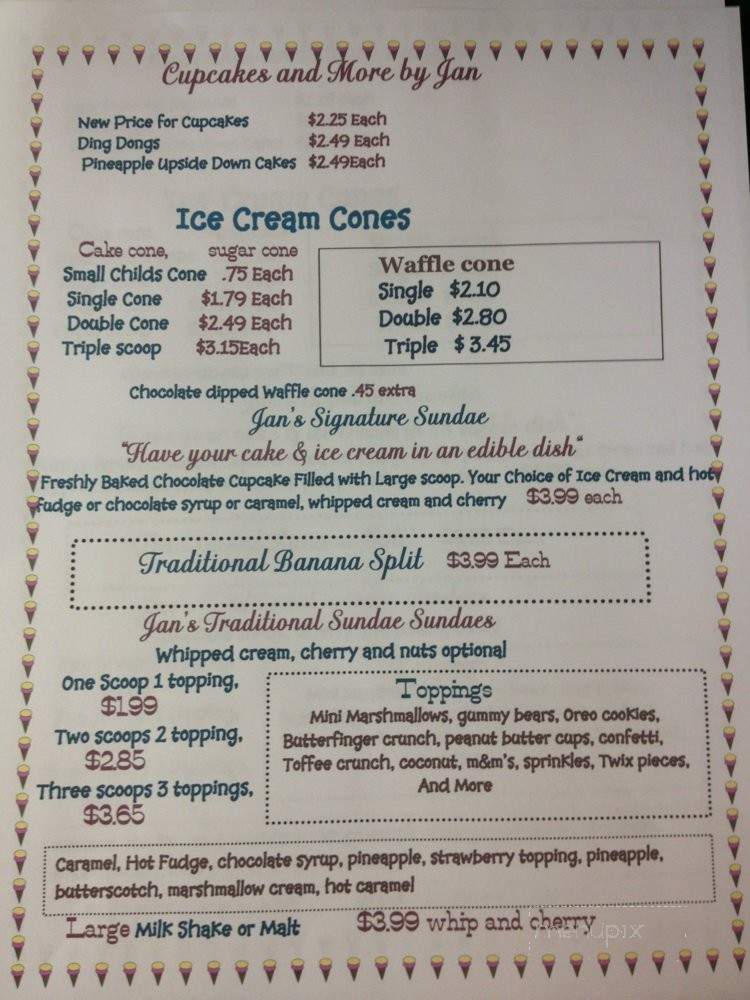 Cupcakes By Jan - Kingman, AZ menu_pic