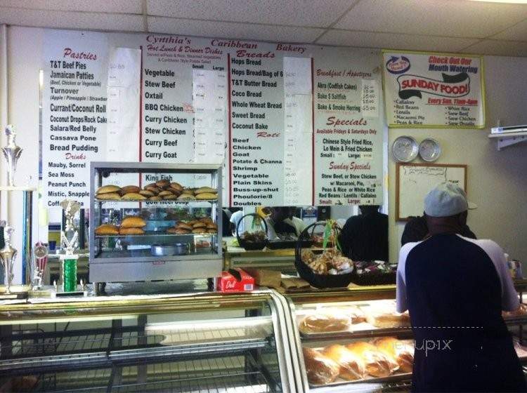 Cynthia's Caribbean Bakery - Irvington, NJ menu_pic