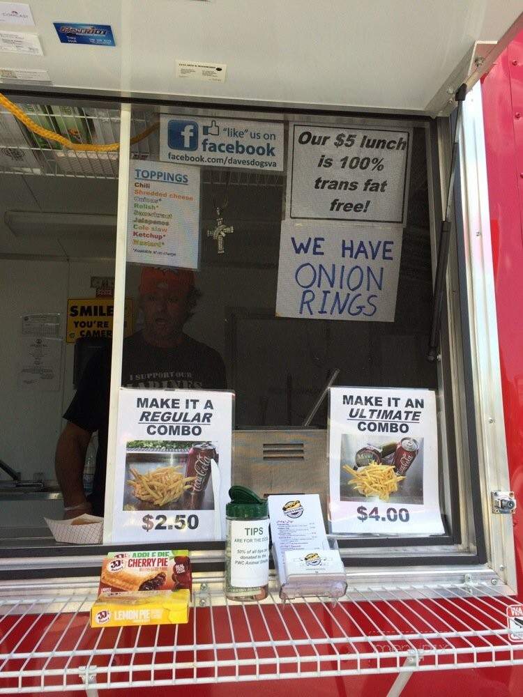 Dave's Dogs - Woodbridge, VA menu_pic