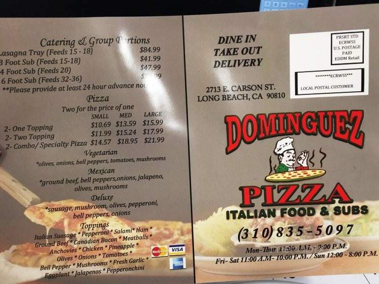 Dominguez Pizza - Long Beach, CA menu_pic