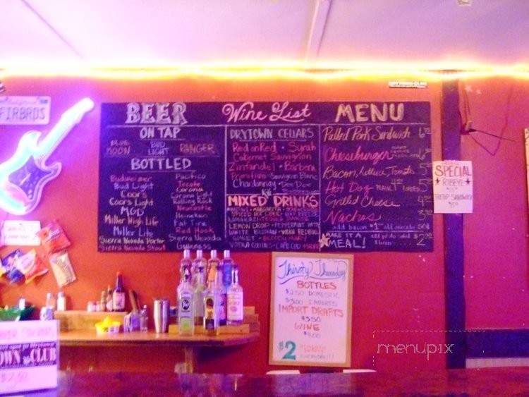 Drytown Club - Drytown, CA menu_pic