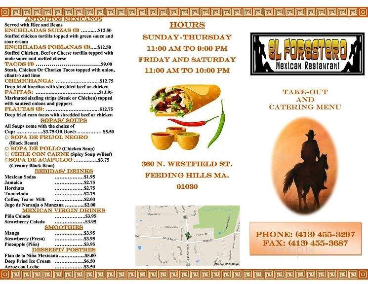 el forastero mexican food menu