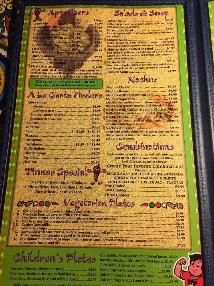 Fiesta Mexicana - Chattanooga, TN menu_pic