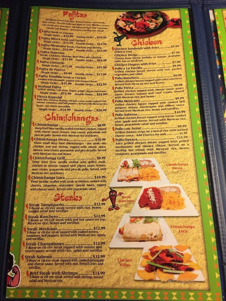 Fiesta Mexicana - Chattanooga, TN menu_pic