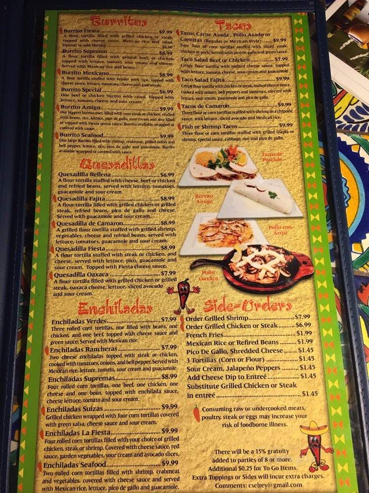 Fiesta Mexicana - Chattanooga, TN menu_pic