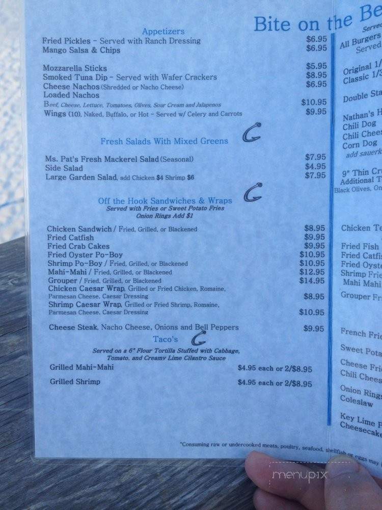 Bite On The Beach - Navarre, FL menu_pic