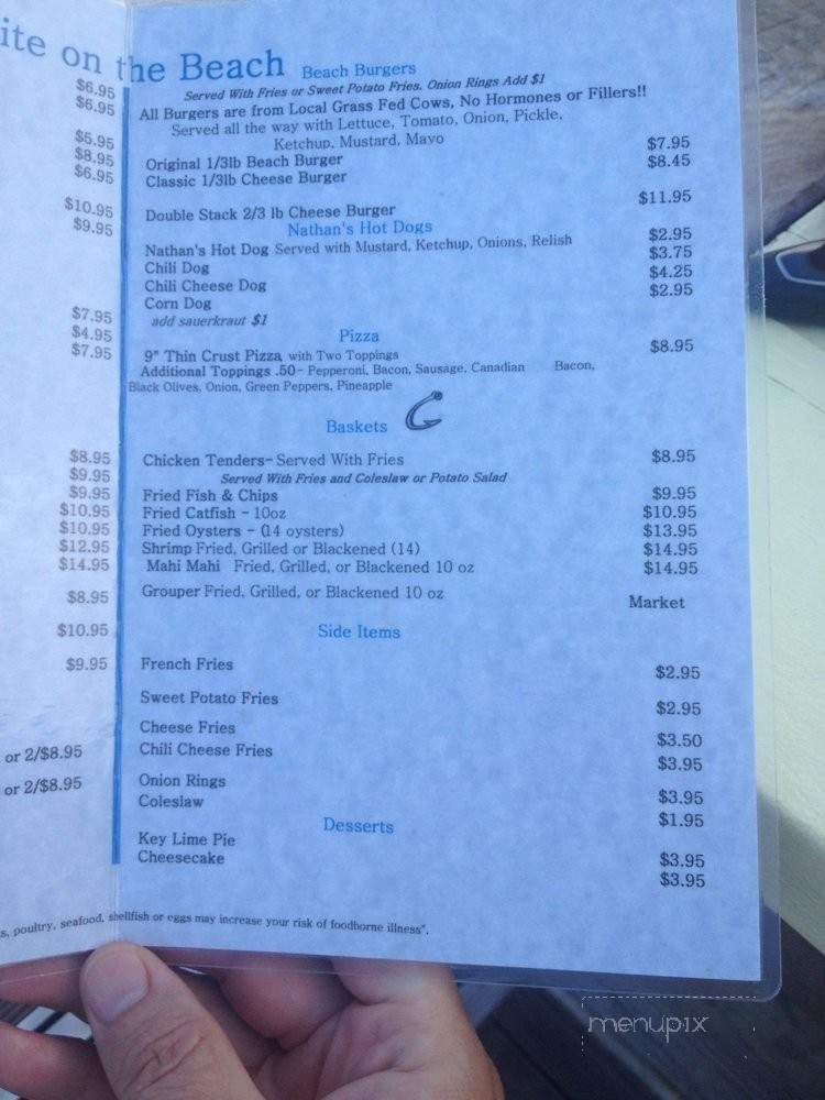 Bite On The Beach - Navarre, FL menu_pic