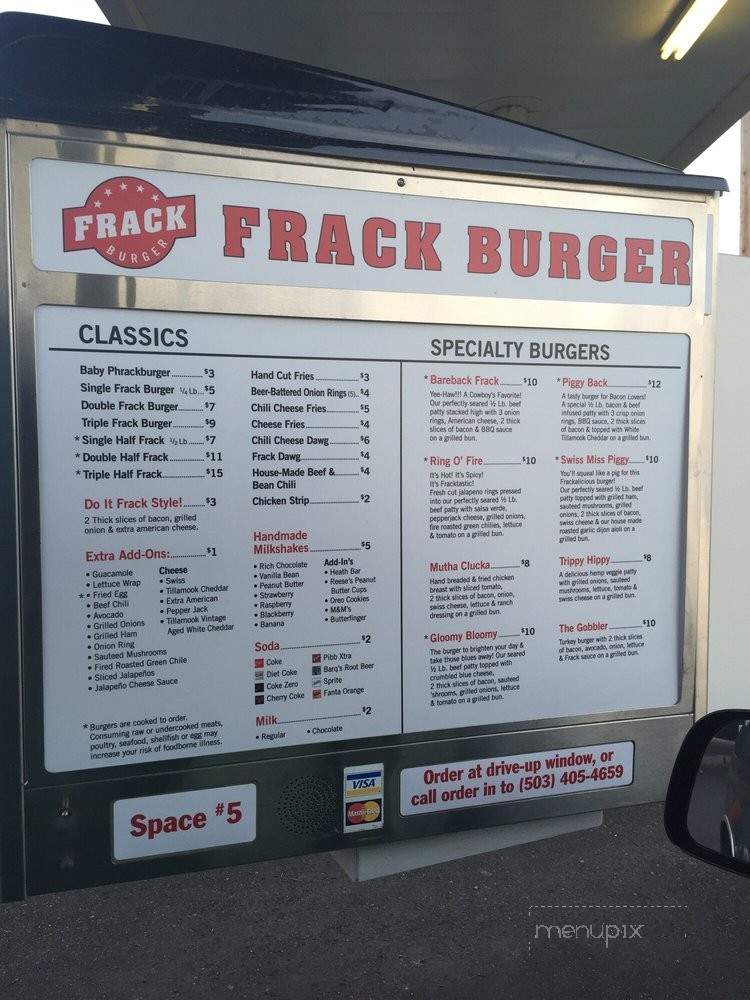 Frack Burger - Boring, OR menu_pic
