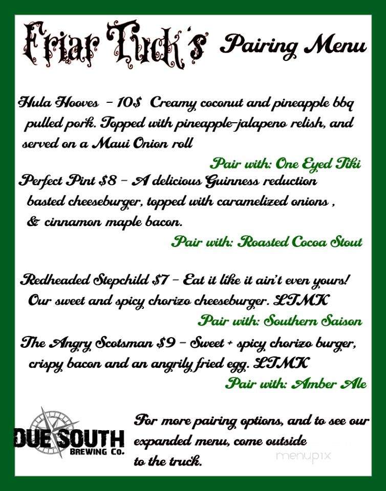 Friar Tuck's - Fort Lauderdale, FL menu_pic