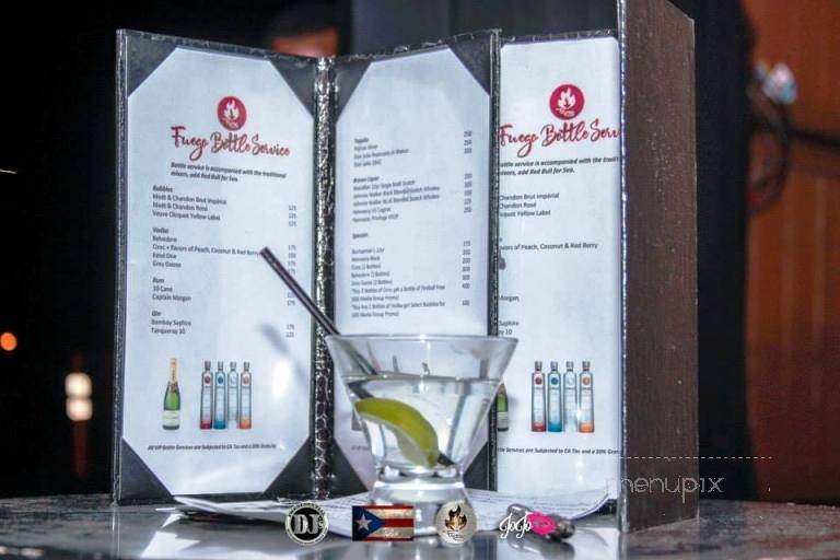 Fuego Nightclub - Ventura, CA menu_pic