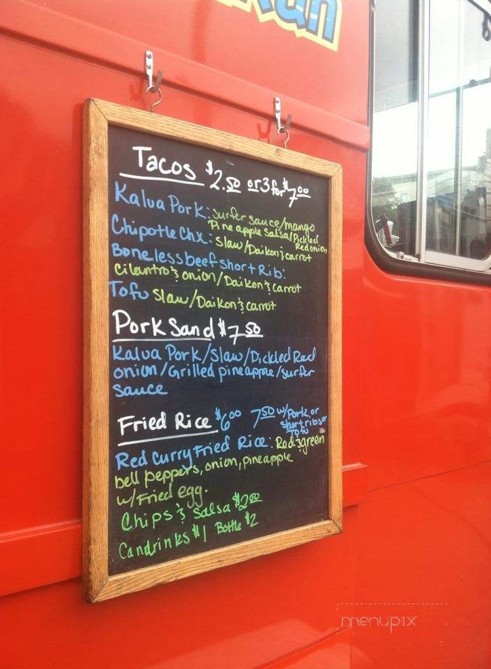 Fusion On The Run - Seattle, WA menu_pic