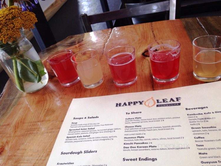 Happy Leaf Kombucha - Denver, CO menu_pic