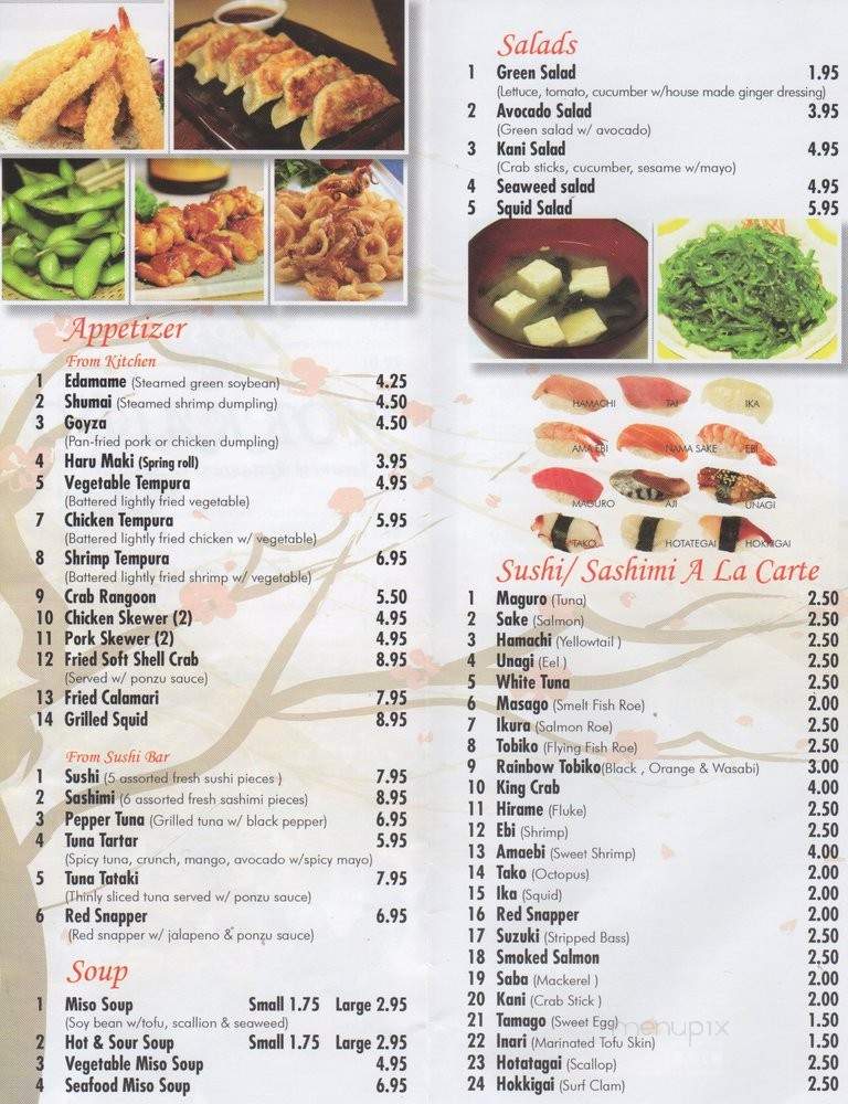 Hokkaido Restaurant - Michigan City, IN menu_pic