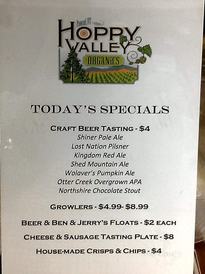 Vermont Tasting Room - Pownal, VT menu_pic
