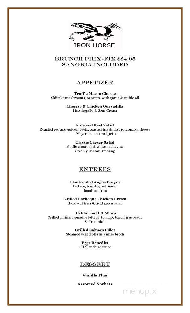 Iron Horse Larchmont - Larchmont, NY menu_pic