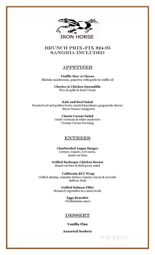 /250005946/Iron-Horse-Larchmont-Menu-Larchmont-NY - Larchmont, NY