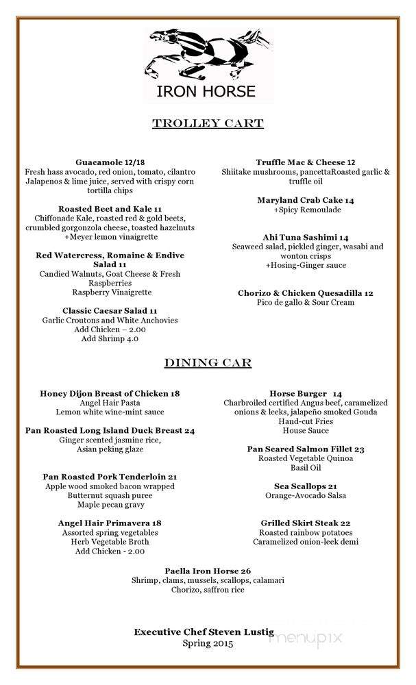 Iron Horse Larchmont - Larchmont, NY menu_pic