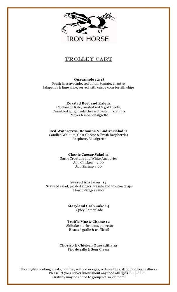 Iron Horse Larchmont - Larchmont, NY menu_pic