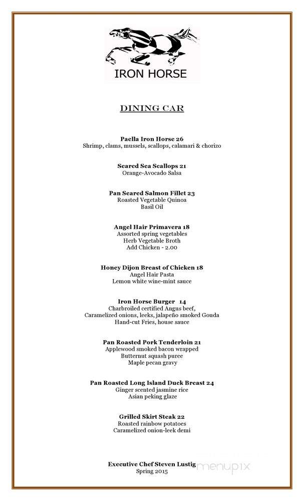 Iron Horse Larchmont - Larchmont, NY menu_pic