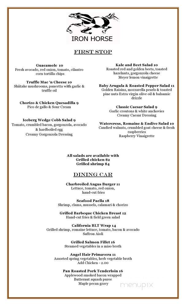 Iron Horse Larchmont - Larchmont, NY menu_pic