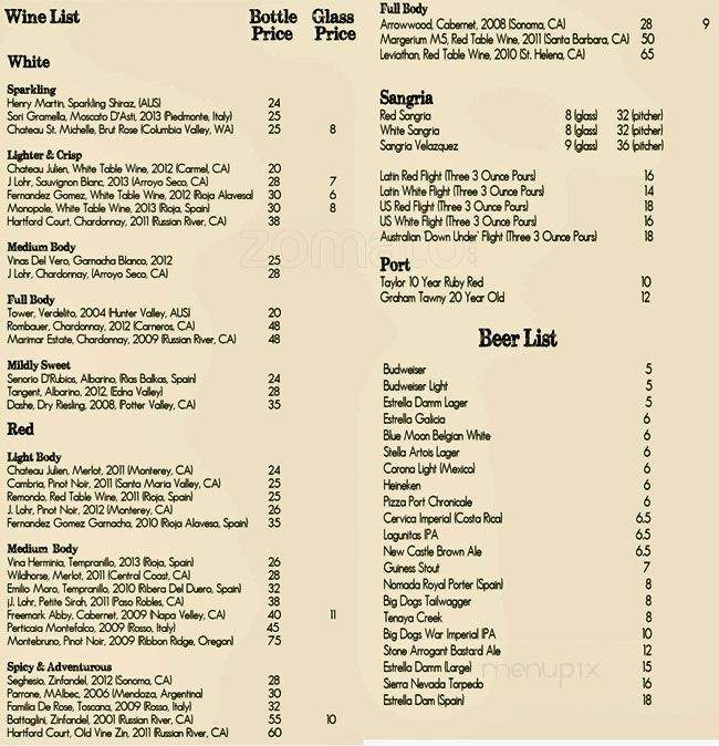 Isabela's - Las Vegas, NV menu_pic