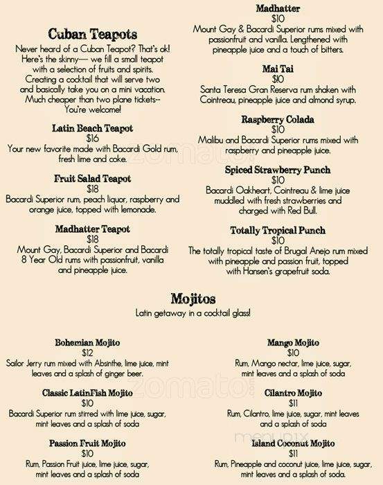 Isabela's - Las Vegas, NV menu_pic
