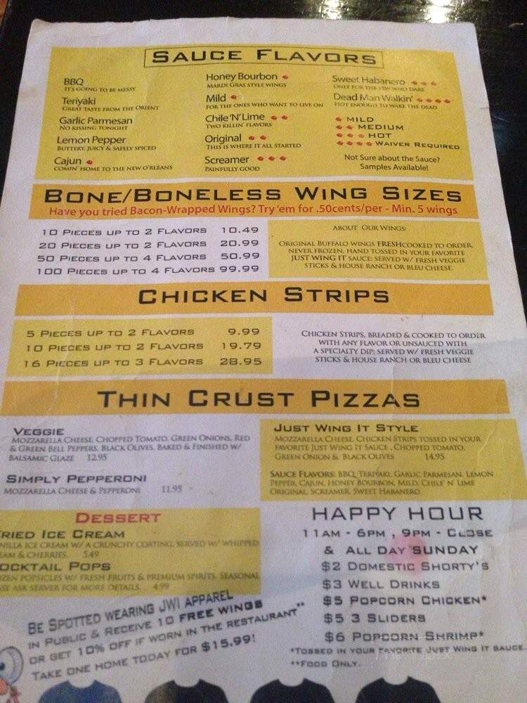 Just Wing It - Bakersfield, CA menu_pic
