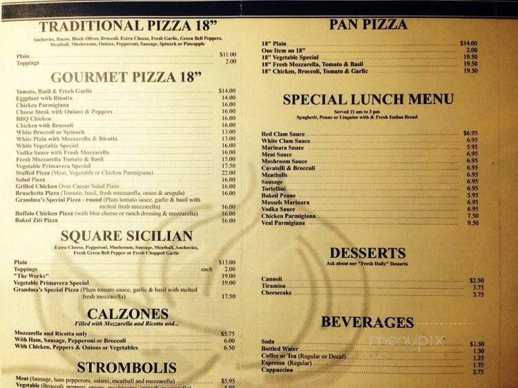 Delizia Pizza Kitchen - Ledgewood, NJ menu_pic