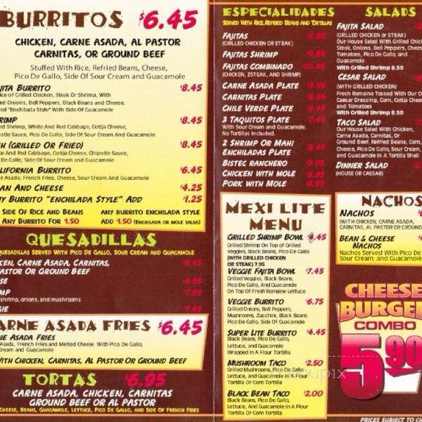 Leo's Mexican Grill - Long Beach, CA menu_pic