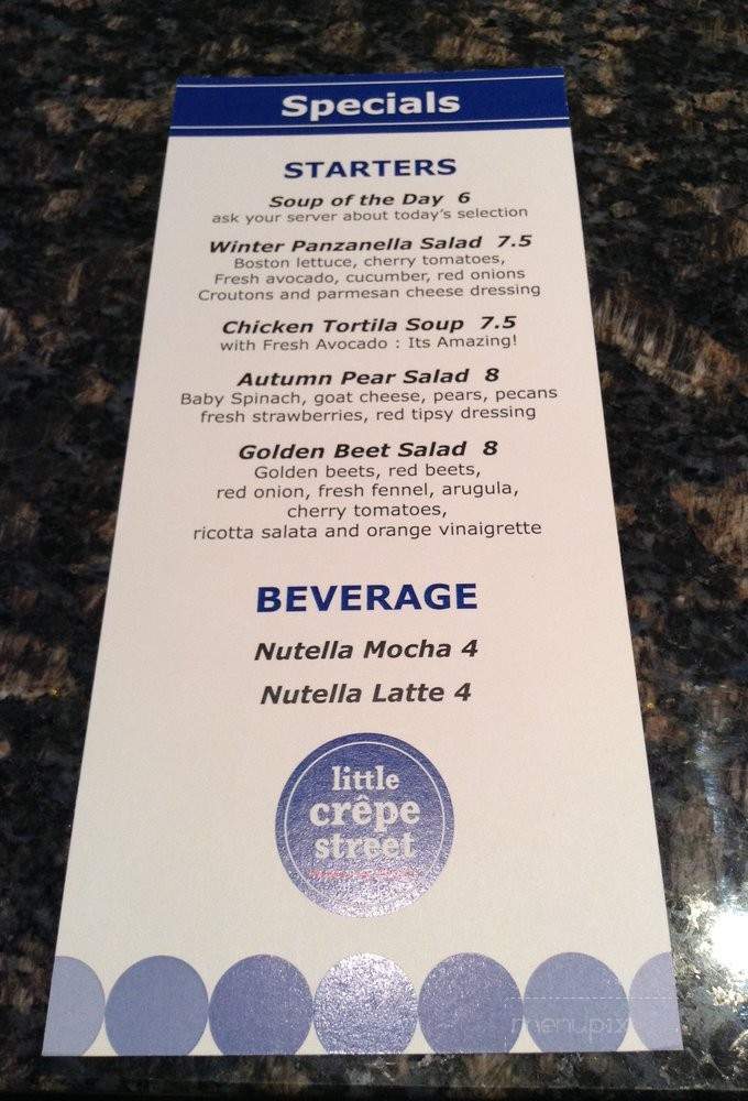 /250348770/Little-Crepe-Street-Menu-Mount-Kisco-NY - Mount Kisco, NY