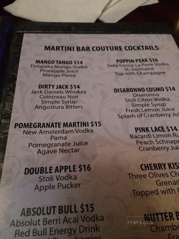 Martini Bar - Hallandale Beach, FL menu_pic